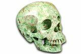 Realistic Green Autumn Jasper Skull #382151-1